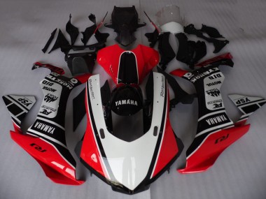 2015-2019 Yamaha YZF R1 Motorcycle Fairings - White Red Black Motul YSP UK Manufacturers