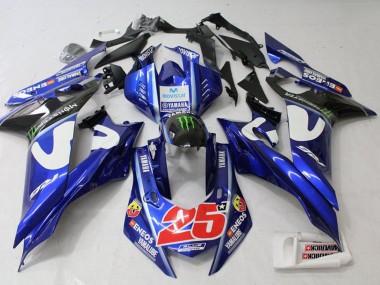 2017-2023 Yamaha YZF R6 Motorcycle Fairing - White Blue Green Monster MoviStar UK Manufacturers