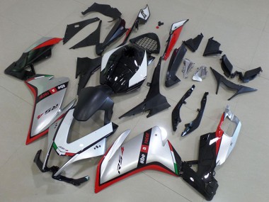 2012-2018 Aprilia RS4 50 125 Motorcycle Fairing - Silver Red Glossy Black UK Manufacturers