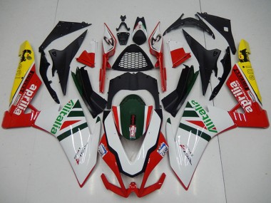 2009-2015 Aprilia RSV4 1000 Motorcycle Fairings - White Red Green Yellow Black Alitalia UK Manufacturers