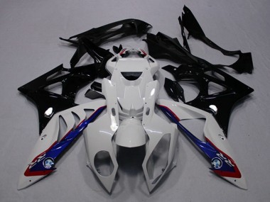 2009-2014 BMW S1000RR Motorcycle Fairings - White Blue Glossy Black UK Manufacturers