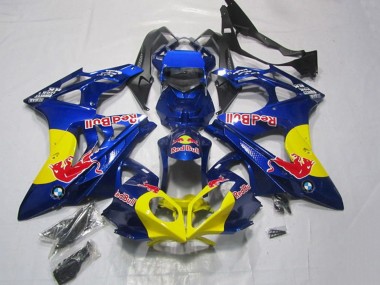 2009-2014 BMW S1000RR Motorcycle Fairings - Blue Yellow Red Bull UK Manufacturers