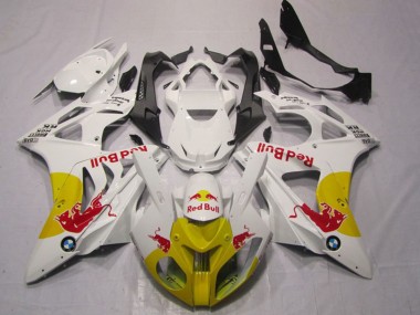 2009-2014 BMW S1000RR Motorcycle Fairings - White Yellow Red Bull UK Manufacturers