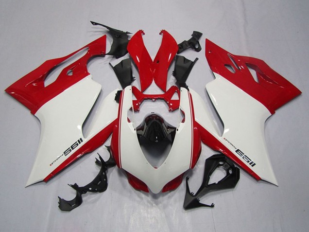 2011-2014 Ducati 1199 Motorcycle Fairings - White Red Black UK Manufacturers