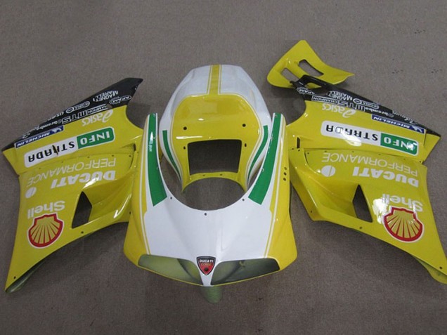 1993-2005 Ducati 748 Motorcycle Fairings - Yellow White Green Shell Info Strrda UK Manufacturers