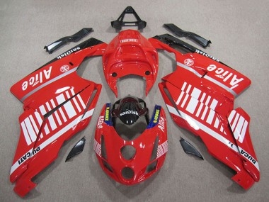 2005-2006 Ducati 749 999 Motorcycle Fairings - Red White Glossy Black Alice Sandisk UK Manufacturers