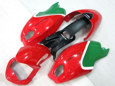 2008-2012 Ducati Monster 696 Motorcycle Fairings - Red White Green UK Manufacturers