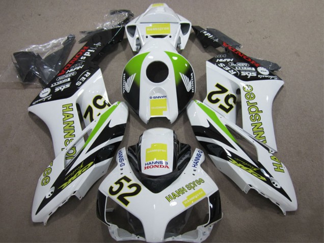 2004-2005 Honda CBR1000RR Motorcycle Fairings - White Yellow Green Black Hannspree 52 UK Manufacturers
