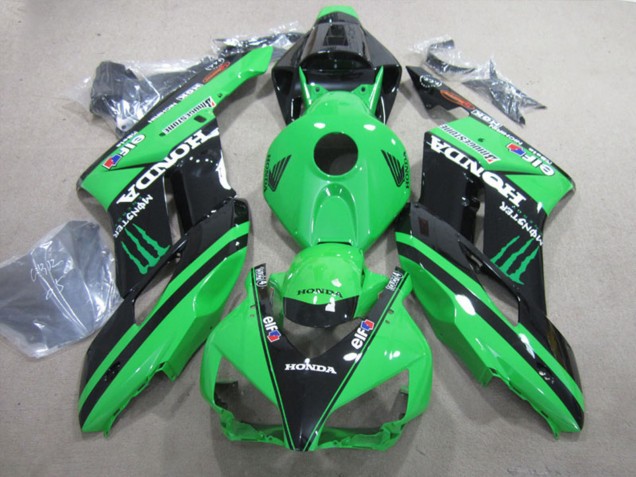 2004-2005 Honda CBR1000RR Motorcycle Fairings - Green Glossy Black Monster UK Manufacturers