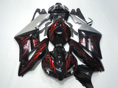 2004-2005 Honda CBR1000RR Motorcycle Fairings - Silver Glossy Black Red Flame UK Manufacturers