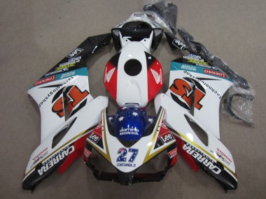2004-2005 Honda CBR1000RR Motorcycle Fairings - White Red Blue Glossy Black 27 Contrainer IT Carrera UK Manufacturers