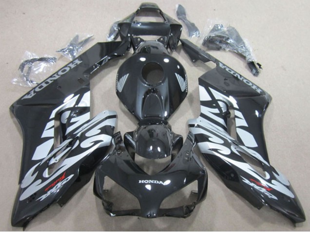 2004-2005 Honda CBR1000RR Motorcycle Fairings - Glossy Black Silver UK Manufacturers