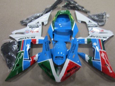 2004-2005 Honda CBR1000RR Motorcycle Fairing - White Blue Red Green Motul UK Manufacturers