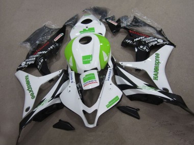 2004-2005 Honda CBR1000RR Motorcycle Fairings - White Green Glossy Black Hannspree UK Manufacturers