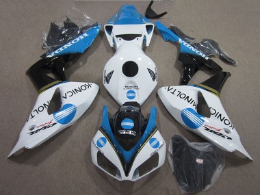 2006-2007 Honda CBR1000RR Motorcycle Fairings - White Light Blue Glossy Black Konica Minolta UK Manufacturers