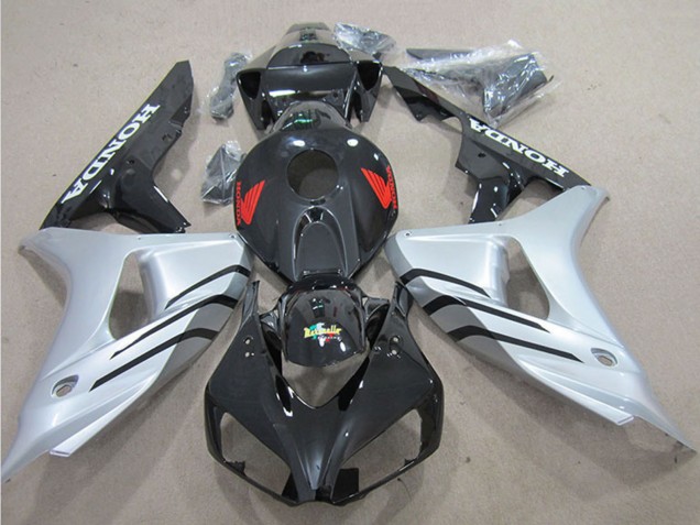 2006-2007 Honda CBR1000RR Bike Fairings - Silver Glossy Black UK Manufacturers