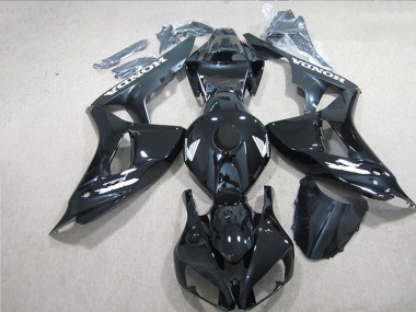 2006-2007 Honda CBR1000RR Motorcycle Fairings - Glossy Black White Decals UK Manufacturers
