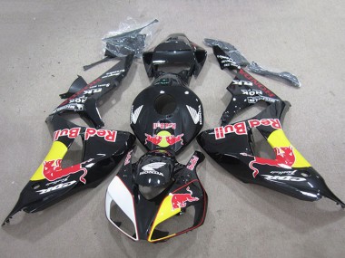 2006-2007 Honda CBR1000RR Motorcycle Fairings - Glossy Black Yellow White Red Bull UK Manufacturers
