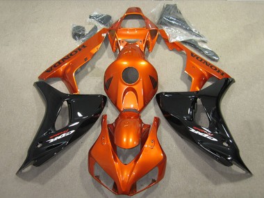 2006-2007 Honda CBR1000RR Motorcycle Fairings - Orange Glossy Black UK Manufacturers
