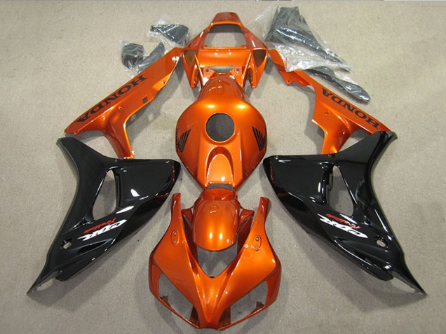 2006-2007 Honda CBR1000RR Motorcycle Fairings - Orange Glossy Black UK Manufacturers