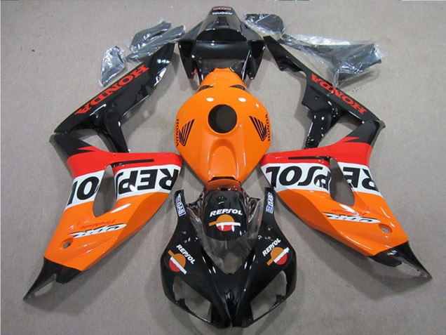 2006-2007 Honda CBR1000RR Bike Fairings - Orange White Red Glossy Black Repsol UK Manufacturers