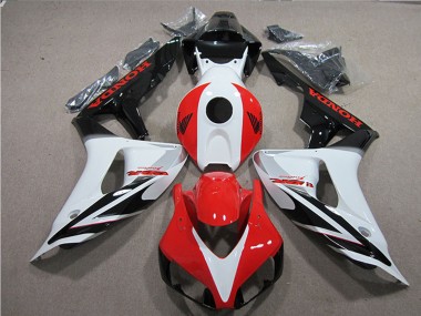 2006-2007 Honda CBR1000RR Motorcycle Fairings - White Red Glossy Black Fireblade UK Manufacturers