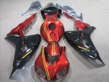 2006-2007 Honda CBR1000RR Motorcycle Fairings - Red Yellow Glossy Black UK Manufacturers
