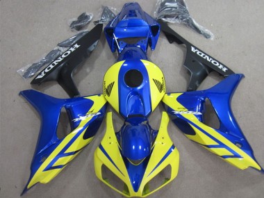 2006-2007 Honda CBR1000RR Motorcycle Fairings - Blue Yellow Glossy Black UK Manufacturers