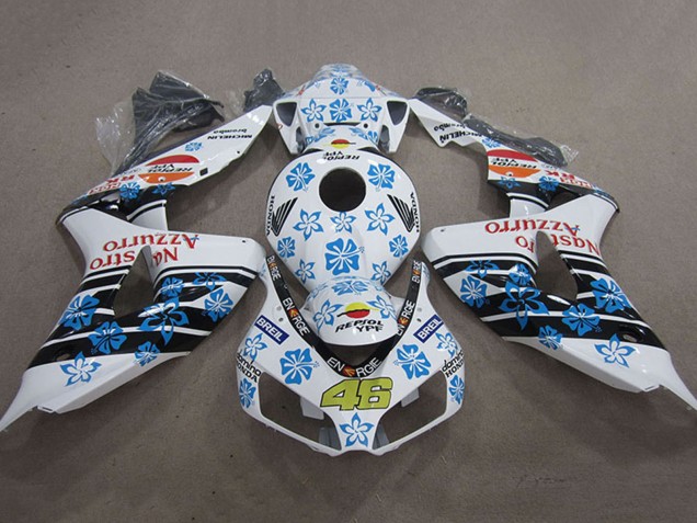2006-2007 Honda CBR1000RR Motorcycle Fairings - White Light Blue Glossy Black Red Nastro Azzurro Repsol 46 UK Manufacturers