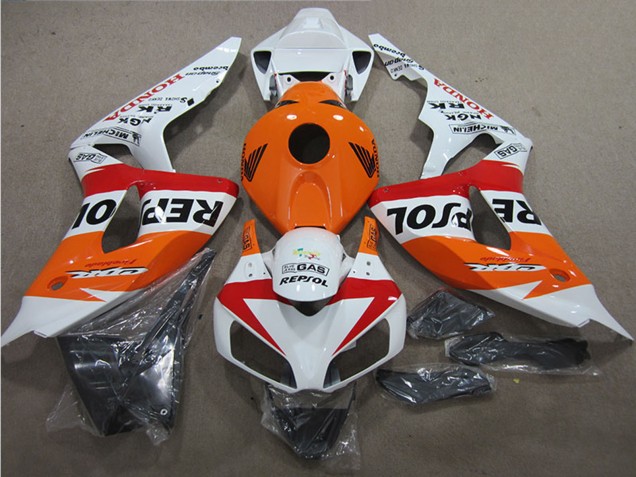 2006-2007 Honda CBR1000RR Motorcycle Fairings - White Orange Red Black Repsol UK Manufacturers