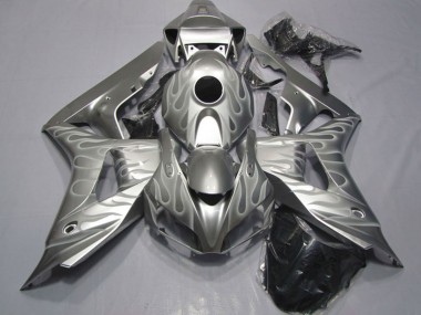 2006-2007 Honda CBR1000RR Motorcycle Fairings - Silver White Flame UK Manufacturers