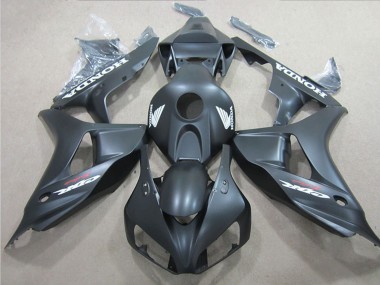 2006-2007 Honda CBR1000RR Motorcycle Fairings - Matte Black White Decal UK Manufacturers