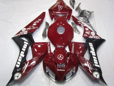 2006-2007 Honda CBR1000RR Motorcycle Fairings - Maroon Red Glossy Black White Jordan UK Manufacturers