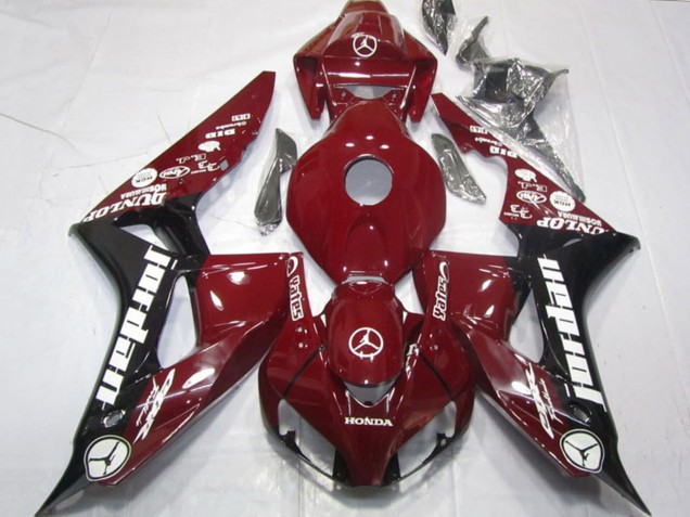 2006-2007 Honda CBR1000RR Motorcycle Fairings - Maroon Red Glossy Black White Jordan UK Manufacturers