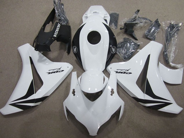 2008-2011 Honda CBR1000RR Motorcycle Fairings - White Glossy Black Fireblade UK Manufacturers