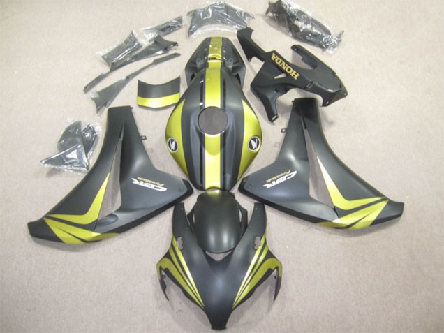 2008-2011 Honda CBR1000RR Motorcycle Fairings - Yellow Matte Black UK Manufacturers
