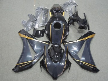2008-2011 Honda CBR1000RR Motorcycle Fairings - Dark Blue Gold Glossy Black Fireblade UK Manufacturers