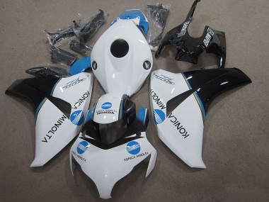 2008-2011 Honda CBR1000RR Motorcycle Fairing - White Blue Glossy Black Konica Minolta UK Manufacturers