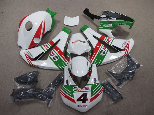 2008-2011 Honda CBR1000RR Motorcycle Fairings - White Red Green Castrol 4 UK Manufacturers
