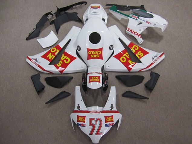 2008-2011 Honda CBR1000RR Motorcycle Fairings - White Red Yellow San Carlo 52 UK Manufacturers