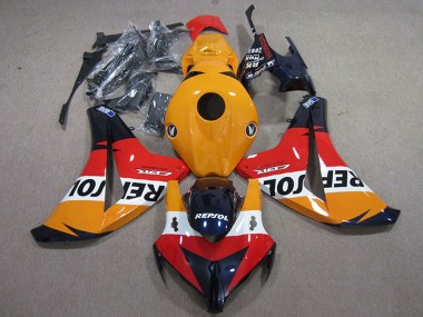 2008-2011 Honda CBR1000RR Motorcycle Fairings Kits - Orange White Red Glossy Black Repsol UK Manufacturers