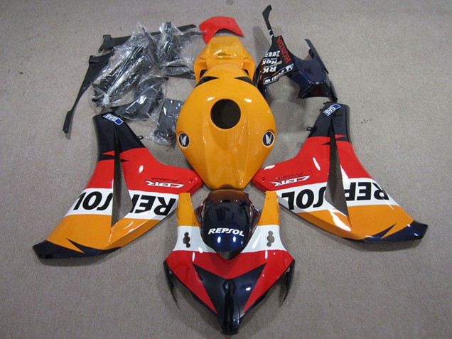 2008-2011 Honda CBR1000RR Motorcycle Fairings Kits - Orange White Red Glossy Black Repsol UK Manufacturers