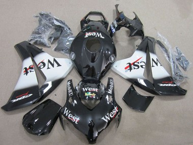 2008-2011 Honda CBR1000RR Motorcycle Fairings - Glossy Black White West UK Manufacturers