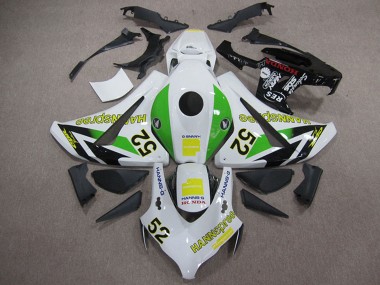 2008-2011 Honda CBR1000RR Motorcycle Fairings - White Green Yellow Glossy Black Hannspree 52 UK Manufacturers