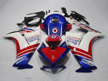 2012-2016 Honda CBR1000RR Motorcycle Fairings - White Red Blue Royal Air Force Reserves UK Manufacturers