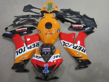 2012-2016 Honda CBR1000RR Motorcycle Fairings - Orange White Red Glossy Black Repsol 1 UK Manufacturers