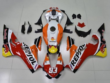 2017-2023 Honda CBR1000RR Motorcycle Fairings - Orange White Red Glossy Black Repsol Red Bull 93 UK Manufacturers