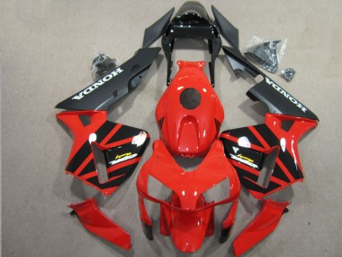 2003-2004 Honda CBR600RR Motorcycle Fairing - Red Glossy Black Matte Black UK Manufacturers
