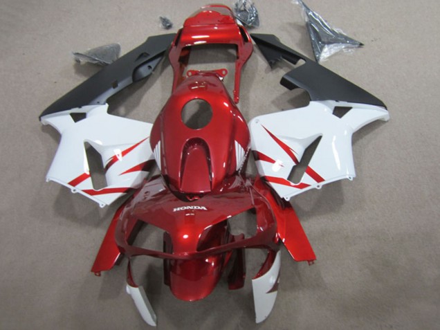 2003-2004 Honda CBR600RR Motorcycle Fairings - Red White Matte Black UK Manufacturers