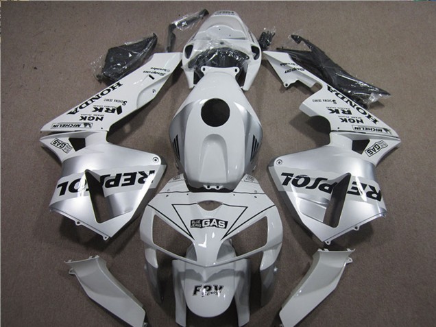 2005-2006 Honda CBR600RR Motorcycle Fairings - White Black Repsol UK Manufacturers